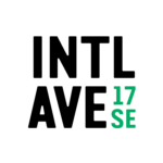 A logo with black and green letters, "INTL AVE 17 SE" that form a block,